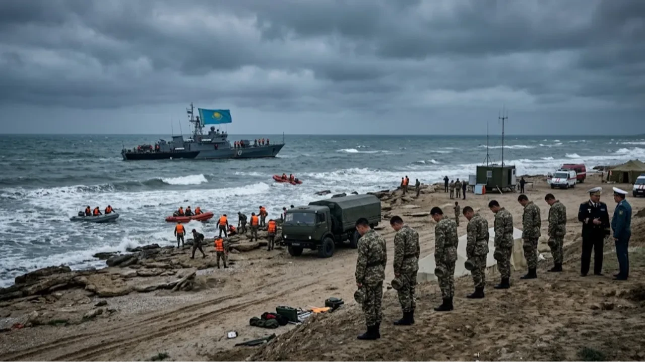 19 военнослужащих унесло в Каспийском море: девять погибли, поиски продолжаются
